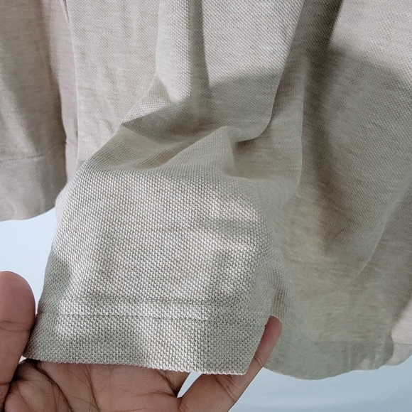 Brooks Brothers Original Fit Performance Polo Sz L Tan Long Sleeve Pima Cotton - Picture 8 of 11